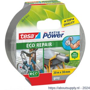 Tesa 56432 Extra Power Eco Repair textieltape 20 m x 38 mm grijs - S11650631 - afbeelding 1