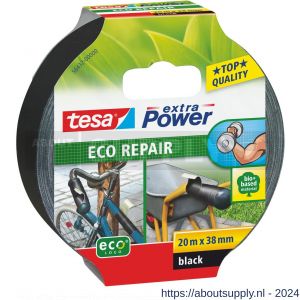 Tesa 56432 Extra Power Eco Repair textieltape 20 m x 38 mm zwart - S11650633 - afbeelding 1