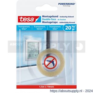 Tesa 77740 montagetape 1,5 m x 19 mm transparant - S11650562 - afbeelding 1