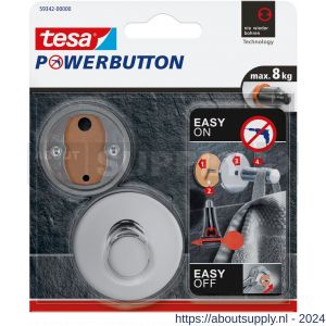 Tesa 59342 Powerbutton Premium haak chroom - S11650479 - afbeelding 1