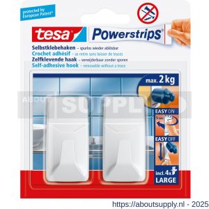 Tesa 58272 Powerstrips haak L rechthoekig wit - S11650493 - afbeelding 2