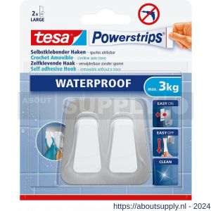 Tesa 59785 Powerstrips Waterproof duohaken metaal-kunststof - S11650536 - afbeelding 1