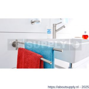 Tesa 40303 Moon handdoekrek draaibaar 2-armig RVS-look - S11650506 - afbeelding 3