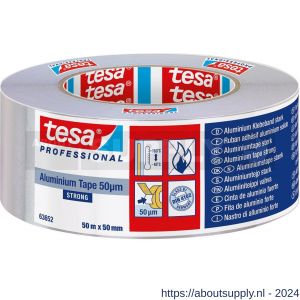 Tesa 63652 Tesaband 50 m x 50 mm aluminium aluminium tape Premium - S11650005 - afbeelding 1