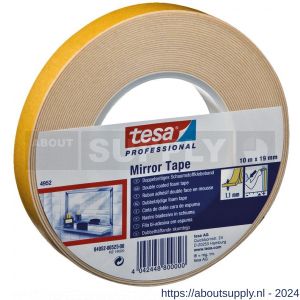 Tesa 4952 Tesafix 50 m x 9 mm wit sterke dubbelzijdige PE-foamtape - S11650317 - afbeelding 1