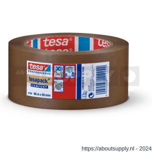 Tesa 4100 Tesapack 66 m x 50 mm transparant PP verpakkingstape - S11650276 - afbeelding 1