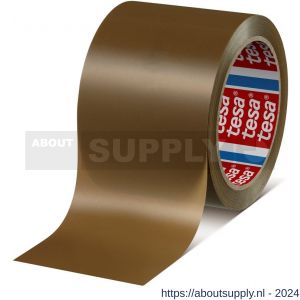 Tesa 4120 Tesapack 66 m x 75 mm bruin PVC verpakkingstape - S11650282 - afbeelding 1
