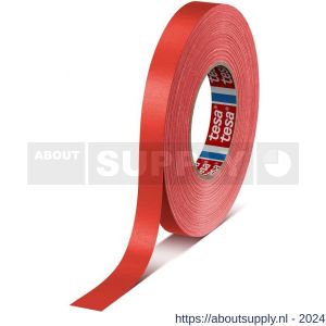 Tesa 4651 Tesaband 50 m x 19 mm rood premium textieltape - S11650157 - afbeelding 1