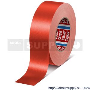 Tesa 4688 Tesaband 50 m x 50 mm rood standaard polyethyleengecoate textieltape - S11650211 - afbeelding 1