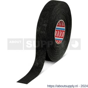 Tesa 51608 Tesaband 25 x m 19 mm zwart PET-vlies tape voor flexibiliteit en geluidsdemping - S11650097 - afbeelding 1