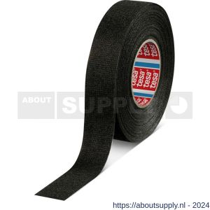 Tesa 51608 Tesaband 15 m x 19 mm zwart PET-vlies tape voor flexibiliteit en geluidsdemping - S11650093 - afbeelding 1