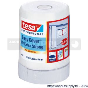 Tesa 4373 Easycover 12 m x 550 mm blauw sterke maskeringsfolie met UV-textieltape - S11650345 - afbeelding 1
