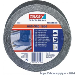 Tesa 60950 Tesaband 15 m x 100 mm zwart anti slip-tape - S11650240 - afbeelding 1