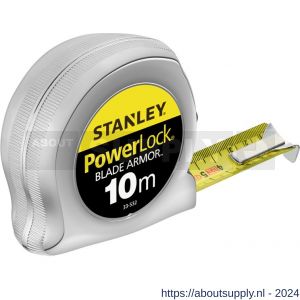 Stanley rolbandmaat Powerlock Blade Armor 10 m op kaart - S51020904 - afbeelding 1