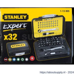 Stanley bitset Expert Pro 1/4 inch ringsteeksleutel 32 delig - S51020357 - afbeelding 2
