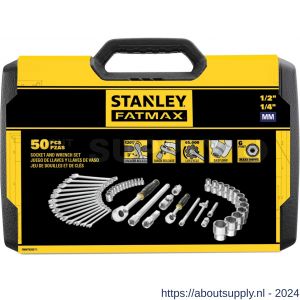 Stanley FatMax dopsleutel-ringsteeksleutelset 1/4 inch en 1/2 inch 49 delig - S51022019 - afbeelding 3