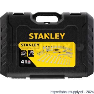 Stanley dopsleutelset 1/4 inch en 1/2 inch en ringsteeksleutels 41 delig - S51022018 - afbeelding 3