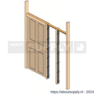 Henderson PDK10 schuifdeurbeslag Pocket Door inbouw set tussen-de-wand houten deuren 930x2315 mm - S20300164 - afbeelding 1