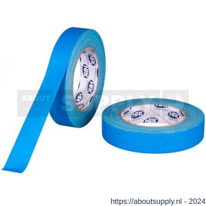 HPX Fluo gaffer textiel montage tape PRO blauw 25 mm x 25 m - S51700172 - afbeelding 1