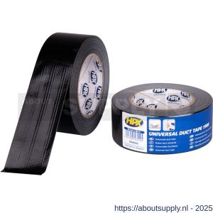 HPX Duct tape 1900 reparatie water- en weerbestendig zwart 48 mm x 50 m - S51700303 - afbeelding 1