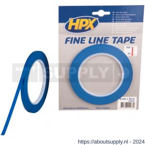 HPX Fine line tape hittebestendige lineerband blauw 6 mm x 33 m - S51700059 - afbeelding 1