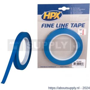 HPX Fine line tape hittebestendige lineerband blauw 12 mm x 33 m - S51700061 - afbeelding 1