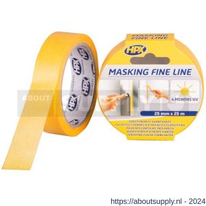 HPX Masking 4400 Fine Line afplaktape oranje 25 mm x 25 m - S51700029 - afbeelding 1