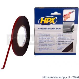 HPX dubbelzijdige HSA montage bevestigingstape antraciet 6 mm x 10 m - S51700125 - afbeelding 1