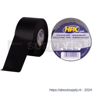 HPX PVC isolatietape zwart 50 mm x 33 m - S51700085 - afbeelding 1