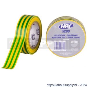 HPX PVC isolatietape geel-groen 19 mm x 10 m - S51700078 - afbeelding 1