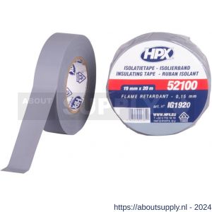 HPX PVC isolatietape VDE grijs 19 mm x 20 m - S51700092 - afbeelding 1
