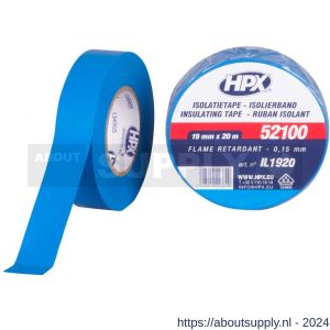 HPX PVC isolatietape VDE blauw 19 mm x 20 m - S51700093 - afbeelding 1