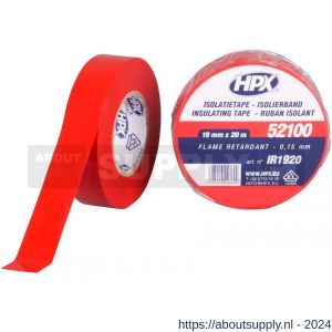 HPX PVC isolatietape VDE rood 19 mm x 20 m - S51700094 - afbeelding 1