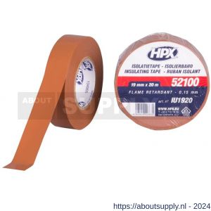 HPX PVC isolatietape VDE bruin 19 mm x 20 m - S51700095 - afbeelding 1
