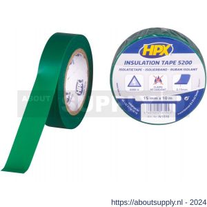 HPX PVC isolatietape groen 15 mm x 10 m - S51700072 - afbeelding 1