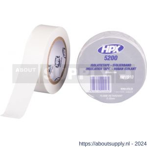 HPX PVC isolatietape wit 19 mm x 10 m - S51700082 - afbeelding 1