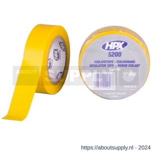 HPX PVC isolatietape geel 19 mm x 10 m - S51700083 - afbeelding 1