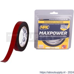 HPX Max Power Outdoor montage bevestigingstape zwart 19 mm x 5 m - S51700137 - afbeelding 1