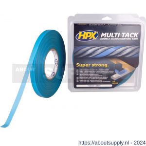 HPX dubbelzijdige Multi-tack polyester tape semi-transparant 12 mm x 25 m - S51700141 - afbeelding 1