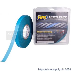 HPX dubbelzijdige Multi-tack polyester tape semi-transparant 19 mm x 25 m - S51700139 - afbeelding 1