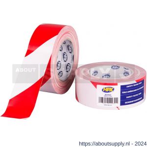 HPX Safety textile markeringstape wit-rood 48 mm x 25 m - S51700042 - afbeelding 1