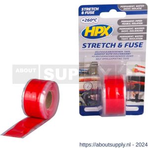 HPX Stretch en Fuse zelfvulkaniserende afdichtingstape rood 25 mm x 3 m - S51700010 - afbeelding 1