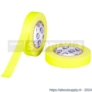 HPX Fluo gaffer textiel montage tape PRO geel 25 mm x 25 m - S51700164 - afbeelding 1