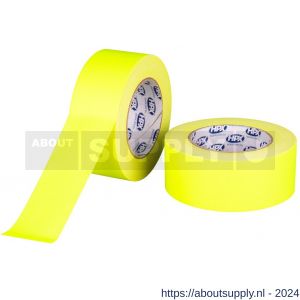 HPX Fluo gaffer textiel montage tape PRO geel 50 mm x 25 m - S51700165 - afbeelding 1