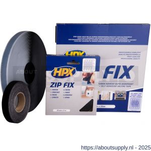 HPX Zip Fix klittenband lus zwart 20 mm x 5 m - S51700118 - afbeelding 2