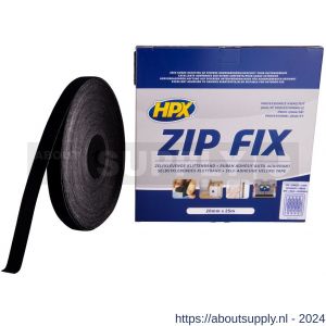 HPX Zip Fix klittenband lus zwart 20 mm x 25 m - S51700120 - afbeelding 1