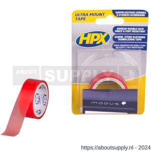 HPX Ultra Mount polyester bevestigingstape transparant 19 mm x 1,5 m - S51700144 - afbeelding 1