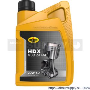 Kroon Oil HDX 20W-50 minerale motorolie Mineral Multigrades passenger car 1 L flacon - S21501093 - afbeelding 1