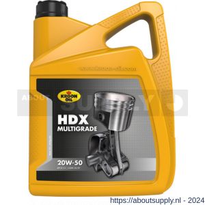 Kroon Oil HDX 20W-50 minerale motorolie Mineral Multigrades passenger car 5 L can - S21501094 - afbeelding 1