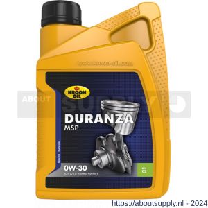 Kroon Oil Duranza MSP 0W-30 synthetische motorolie Synthetic Multigrades passenger car 1 L flacon - S21501078 - afbeelding 1